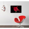 thumbnail image 2 of wall26 - Canvas Wall Art - Closeup of a Red Rose Petal with Color Spalsh on Black Background - Gallery Wrap Modern Home Art | Ready to Hang - 24x36 inches, 2 of 4