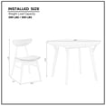thumbnail image 7 of Dining Table Set for 4, 42.01 Inch Modern Simple Design Round Kitchen Table and 4 Fabric Upholstered Dining Chairs for Dining Room, Kitchen, Saving Space, Walnut, 7 of 7