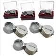 thumbnail image 1 of 3 Pieces 10x/20x/30x Jewelers Loupe Glass Diamond Magnifying Glass Metal Round Body Jewelers Eye Loupe Magnifying Glass 21mm Lens Diameter Silver Colo, 1 of 4