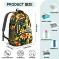 thumbnail image 5 of Black Sunflower Backpack for School,Cute School Bag,Schoolbag with Adjustable Shoulder Straps & Padded Back,16.9 Inch, 5 of 5