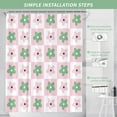 thumbnail image 6 of Cute Retro Pink Green Floral Checkered Funky Shower Curtain for Bathroom 72W*72H Inch Abstract Flower 70s Plaid Bathtub Decor Groovy Aesthetic Waterproof Polyester Fabric Set with 12 Hooks, 6 of 6