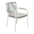 thumbnail image 2 of Seasonal Living Archipelago 18" Aluminum Dining Arm Chairs in White (Set of 2), 2 of 8