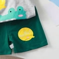 thumbnail image 5 of KPOPLK Toddler Baby Boys Shorts Set Shirt Short Sleeve Top Shorts Summer Outfits Clothes toddler girls and boys clothes(9-18 Months,Grey), 5 of 5