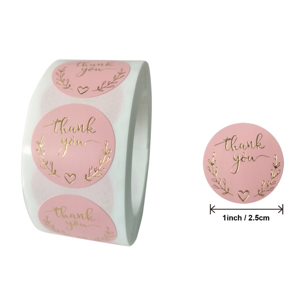 Package Label Sealing Craft Thank You Stickers Self Adhesive Gift Paper Sticker
