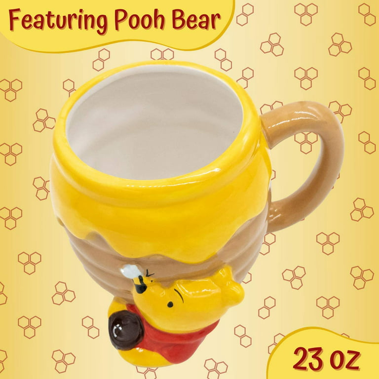 Disney Winnie the Pooh Hunny Pot Sculpted Ceramic Mug with Lid