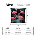 thumbnail image 5 of Flamingo Velvet Throw Pillow Covers Set with Unique Patterns - 16x16, 18x18, 20x20 Inches - 2 Throw Pillow Inserts & Covers for Any Occasion, 5 of 6