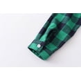 thumbnail image 5 of Toddler Boy Flannel Shirt Baby Long Sleeve Hooded Plaid Button Shirt Cliothes for 5-6T(Including White T-shirt), 5 of 9