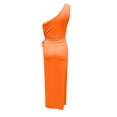 thumbnail image 5 of Vestido HUOGUO con hombros descubiertos y cordones, sexy, color liso para mujer, 5 of 5