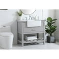 thumbnail image 2 of Elegant Decor Clement 36" Aluminum MDF Single Bathroom Vanity in Gray Finish, 2 of 8
