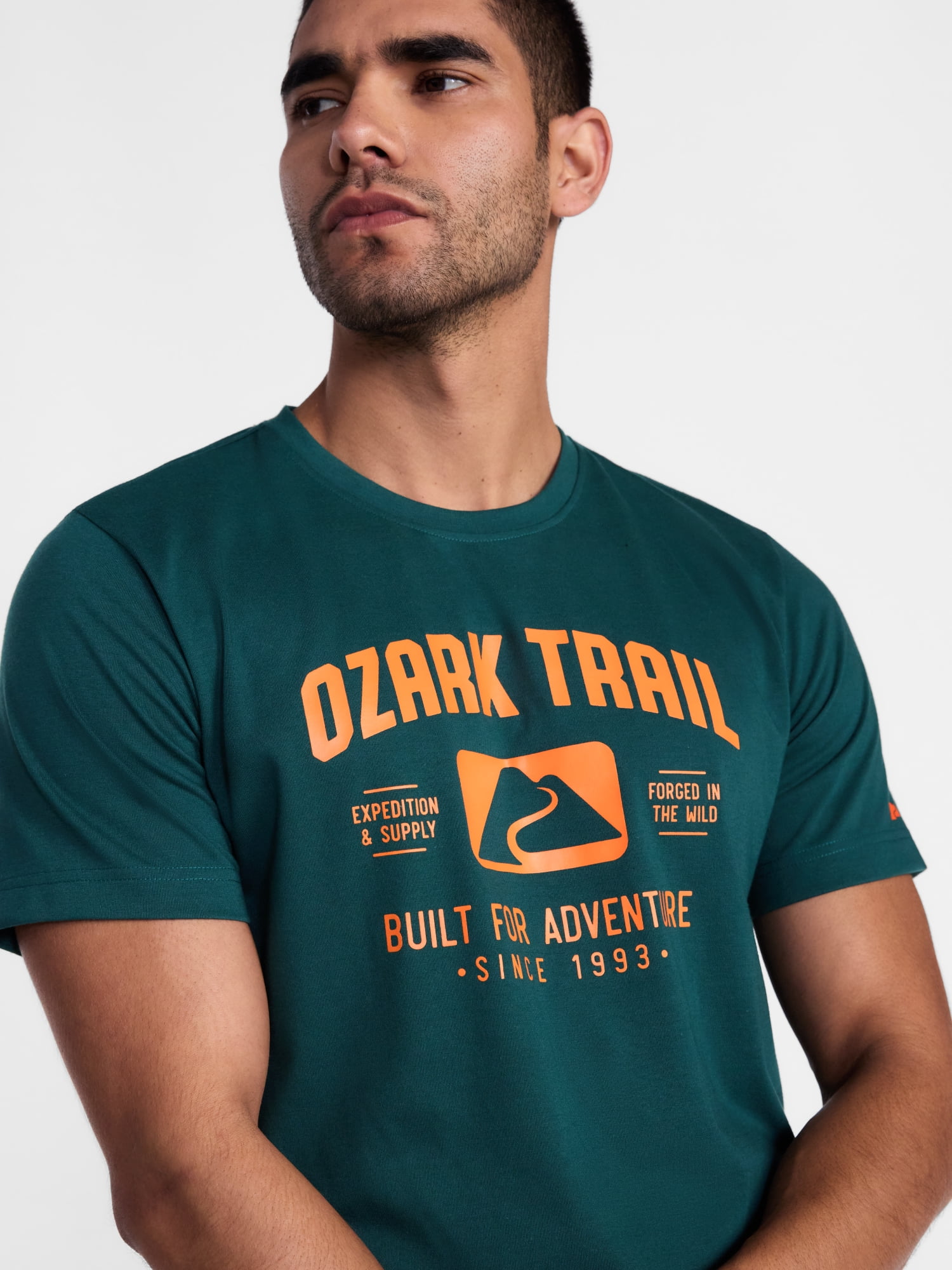 Ozark Trail Men's Active Graphic Tee with Short Sleeves, Sizes S-3XL