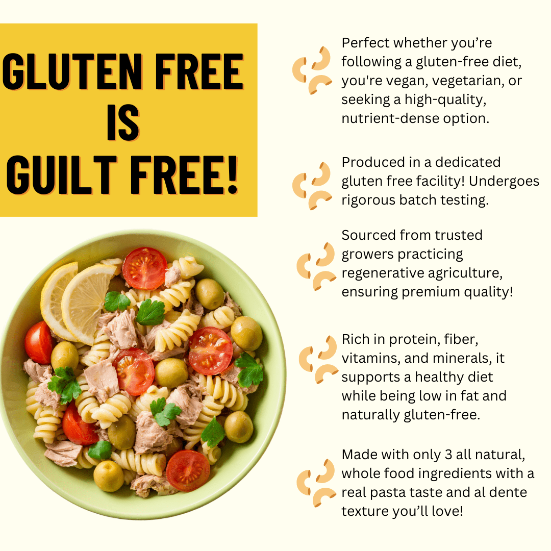 Pasta, Fusilli  3/5LB BAGS Certified Gluten Free, USDA Organic & GMO Free,  Wheat & Corn-Free, Made w/3 Ingredients -Mountain High Organics