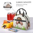 thumbnail image 5 of Uemuo Brown Bunny Printed Lunch Bag Lunch Box Reusable Insulated Lunch Tote Bag, Leakproof Thermal Cooler Sack Food Handbags Case High Capacity, 5 of 5