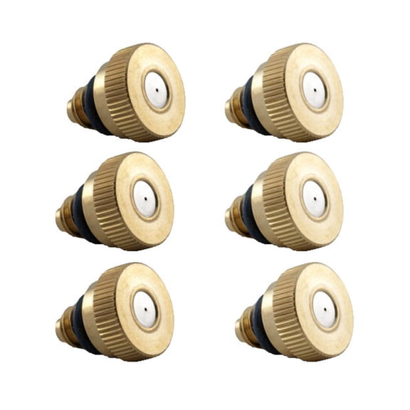 6x/set Misting Nozzle Low Pressure Atomizing Misting Sprayer Water Hose Nozzle for Greenhouse Landscaping