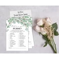 thumbnail image 4 of Inkdotpot 50-PackGreeneryWhats In Your Purse Bridal ShowerGameWedding Shower Bachelorette Party Bulk ActivityGameCards, 4 of 5