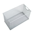 thumbnail image 2 of Fiocias CD Storage Box Organizing Container with Handles Multifunction Metal Mesh Basket Silver, 2 of 9