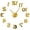 Gold,47inch, variant on Backwards DIY Large Wall Clock Modern Design Reverse Numbers Frameless Wall Watch Luxury Mirror Effect Big Needle Reverse Clock(Gold,47inch)