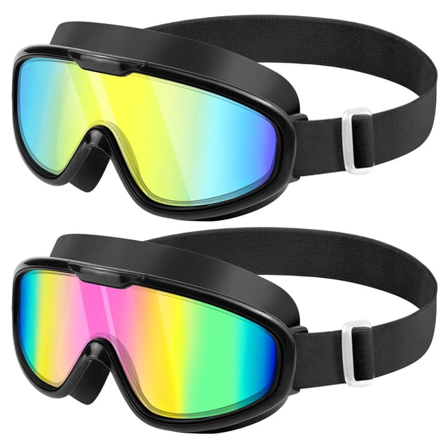 Gafas de natación Sliwo Swim Wide View, antivaho, UV, para adultos, paquete de 2