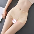 thumbnail image 4 of Gibobby Braguita cintura alta Bragas mujer Sexy Bikini Briefs Braguitas encaje Hipster Lencería Ropa interior（Caqui， XL), 4 of 5