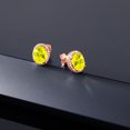 thumbnail image 5 of Gem Stone King 4.48 Ct Oval Canary Mystic Topaz 18K Rose Gold Plated Silver Earrings, 5 of 5