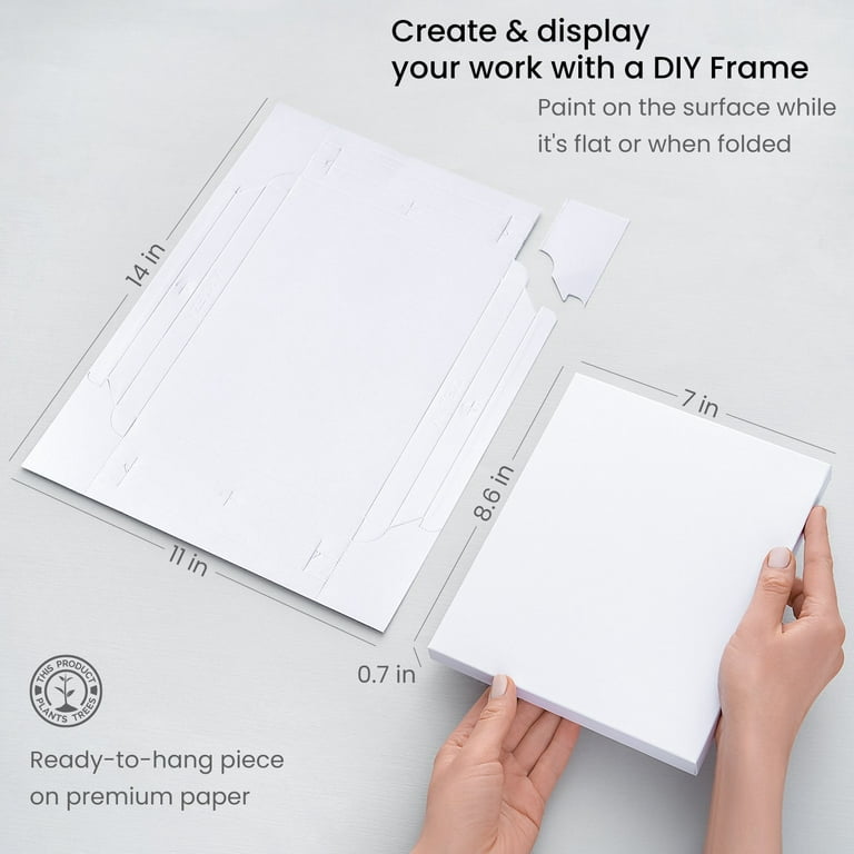 DIY Foldable Canvas Frame, Mixed Media, 7 x 8.6 - 20 Sheets