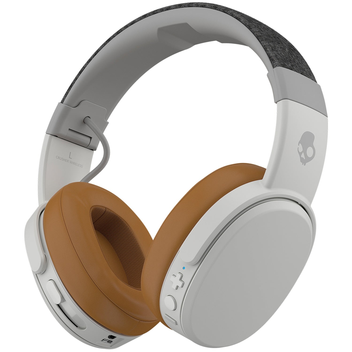 Skullcandy Crusher Wireless BT Over-Ear Headphone with Mic in Gray & Tan