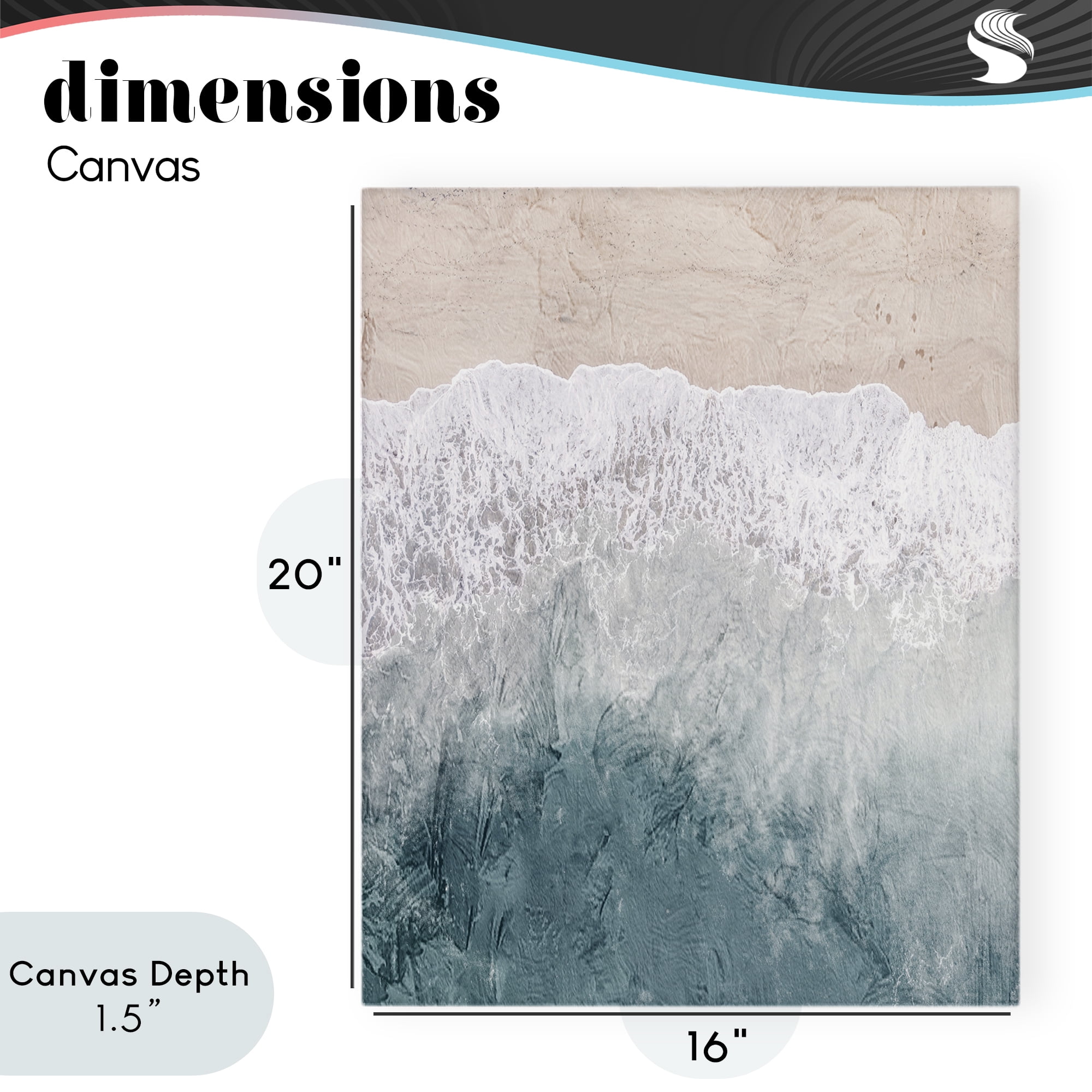 Stupell Industries Beach Top Shore Canvas Wall Art, design by Kim Allen