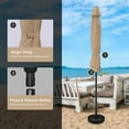 thumbnail image 6 of SSyao Patio Outdoor Market Table Umbrella with Button Tilt & 6/8 Sturdy Ribs, Tan-9 ft, 6 of 9