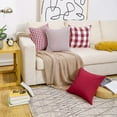 thumbnail image 6 of Red Plaid Decorative Throw Pillow Covers 20x20 Set of 4, Burgundy Red and White Christmas Couch Pillows 20 x 20, Red Buffalo Checkered Living Room Decor Pillows Also for Front Porch, 6 of 6