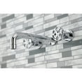 thumbnail image 3 of Kingston Brass KS8021RX Belknap Two-Handle 3-Hole Wall Mount Roman Tub Faucet in Polished Chrome, 3 of 7