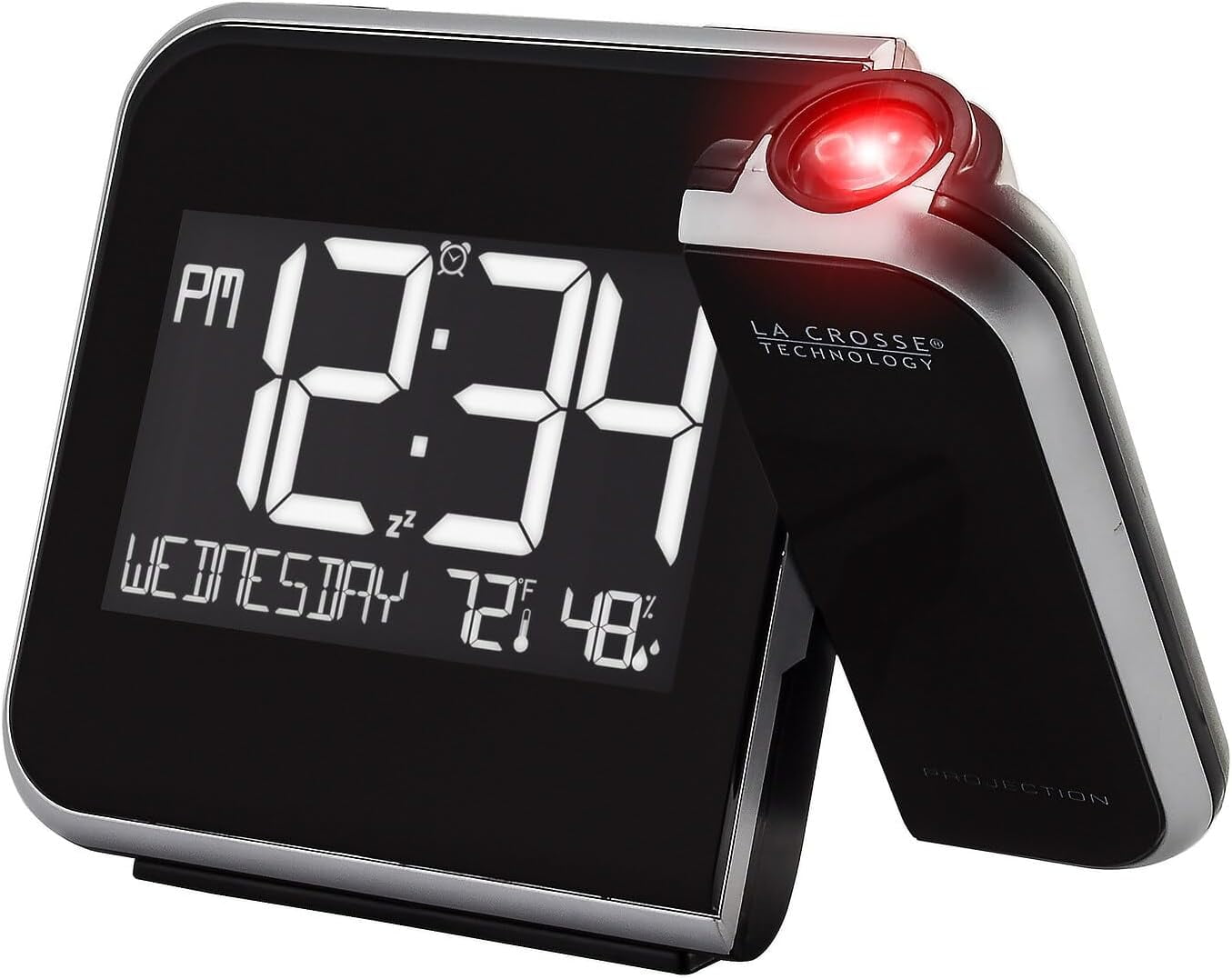 Projection Alarm Clock with Temperature & Humidity Display