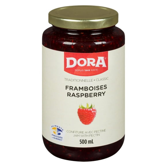 DORA CONFITURE DE FRAMBOISES TRADITIONNELLE AVEC PECTINE DORA CONFITURE FRAMBOISE 500ML