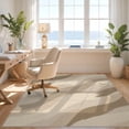 thumbnail image 3 of Design&I 9'x12' Washable Area Rug Beige Solid Abstract Brushstroke Tonal Neutral Blend Minimalist for Great Room, Large Living Giant Skid-Resistant, 3 of 7