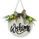 thumbnail image 1 of Injueey Guirnalda de bienvenida para puerta, adorno colgante, colgante de madera, señal de decoración de puerta de Hola, guirnalda Kits de decoración para fiestas blanco, 1 of 6
