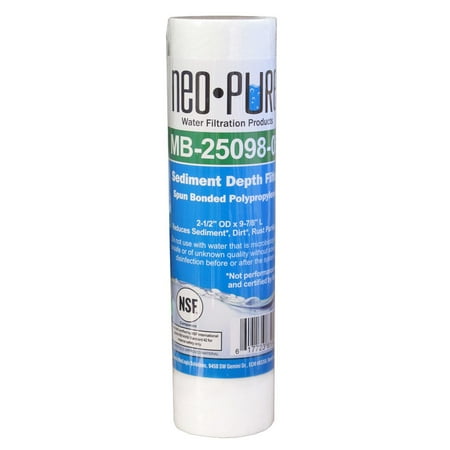 

Neo-Pure MB-25098-50 9-7/8 Polypropylene Sediment Depth Filter 50 Mic