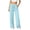 #05 Light Blue 【Mix, Match & Rotate: Stock Up on Daily Colors】, variant on Women's Cotton Yoga Pants Wide Leg Straight, Mid Elastic Waist Stretchy Soft, Pockets Casual Solid Color, Lounge Workout Fitness Lounge Pants | VerBelle,Army Green L