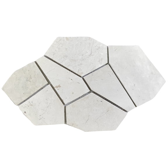CNK Tile White Pentagon Marble Mosaic Tile