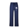 thumbnail image 5 of lkfuzj 2024 Mens Casual Pants Elastic Waist Athletic Trousers With Pocket Loose Fit Hawaiian Yoga Trousers Blue, 5 of 5