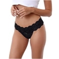 thumbnail image 2 of Puntoco Ropa interior para mujer, bragas, ropa interior sexy de encaje para mujer, bragas sólidas ahuecadas, cómodas y delgadas, 2 of 4