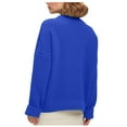 thumbnail image 3 of Fnooota Sweaters for Women, Lightweight Casual Long Sleeve V Neck Pullover Tops Blue Size M, 3 of 3