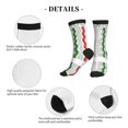thumbnail image 5 of Athletic Socks Mexico-America Flag Sport Running Calf Socks Crew Socks for Men Women, 5 of 7
