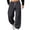 Dark Gray, variant on Men Elastic Drawstring Side Rivet Jogger Pants Quick Dry Stretch Woven Loose Baggy Fit Outdoor Hiking Travel Casual Trousers Black XL