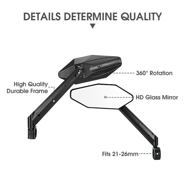 Espejo Retrovisor Para Manillar De Bicicleta Reflector de manillar de bicicleta WEST BIKING, accesorios universales de ciclismo de amplia gama Hugtrwg Accesorios para bicicletas