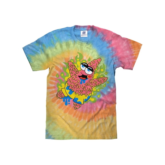 Tee Luv SpongeBob SquarePants Melting Patrick Star Tie Dye T-Shirt (Men's) (S)