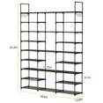 thumbnail image 2 of Moclever 9 Tiers 3 Rows Shoe Rack Organizer Metal Shoe Storage Shelf Free Standing 50-55 Pairs of Shoes Large Shoe Stand with 2 Hooks for Entryway Closet Bedroom, Black, 2 of 12