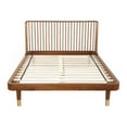 thumbnail image 4 of Alpine Furniture Belham Queen Wood Platform Bed in Dark Walnut (Brown), 4 of 7
