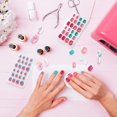 thumbnail image 4 of Kids Press Nails Kids Fake Nails Artificial Nail Tips Girls Full Coverage Short Fake Nails Decoration, 4 of 5