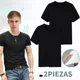 thumbnail image 2 of Paquete 2 Playera Manga Corta Para Hombre Slim Fit Moda, 2 of 6