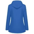 thumbnail image 1 of Women Plush Rain Outdoor Hooded Raincoat Windproof Jacket Coat, 1 of 6
