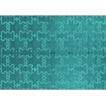 thumbnail image 1 of Ahgly Company Machine Washable Indoor Rectangle Oriental Turquoise Blue Industrial Area Rugs, 8' x 12', 1 of 4