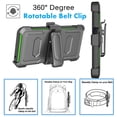 thumbnail image 4 of For Moto G 5G 2023 Case, Motorola Moto G 5G 2023 Holster Clip, Tekcoo [Tshell] Shock Absorbing [Black] Secure Swivel Locking Belt Defender Heavy Full Body Kickstand Carrying Tank Armor Cases, 4 of 6